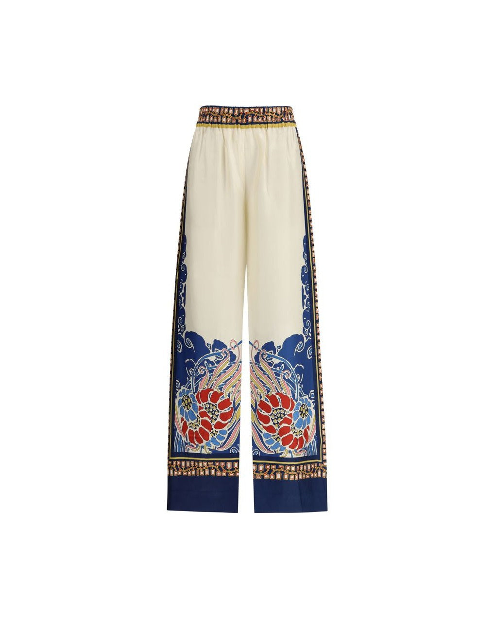 La Double J Multicolor Silk Casual Pant Glam Steals