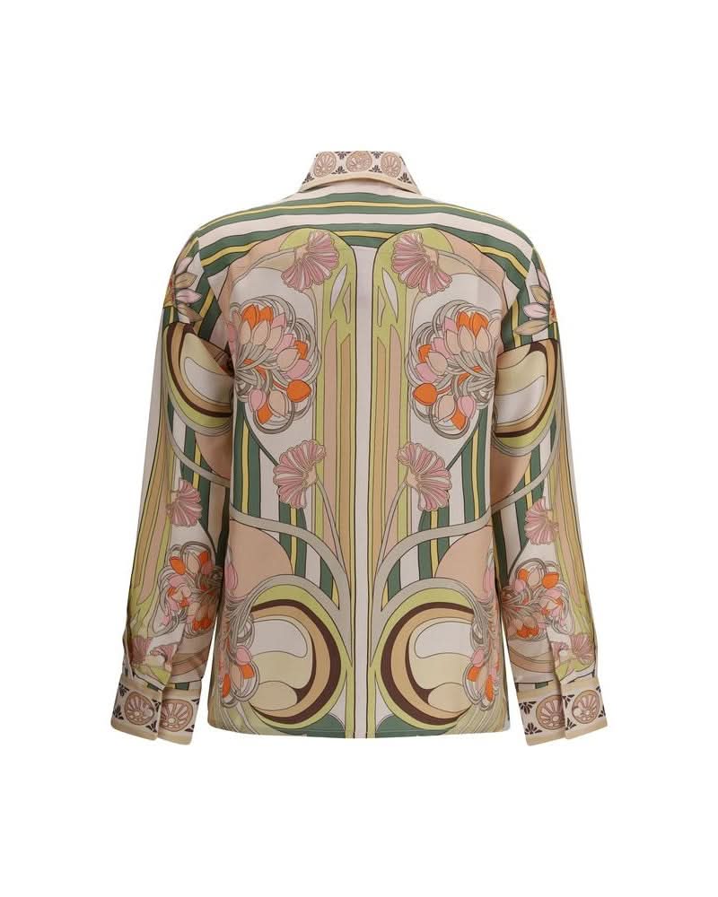 La Double J Multicolor Silk Pattern Shirt Glam Steals