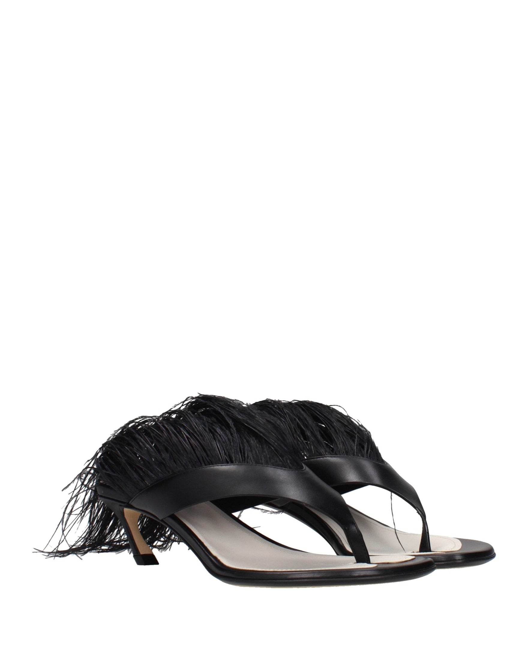 Lanvin Black Leather Flip Flop Sandals Glam Steals