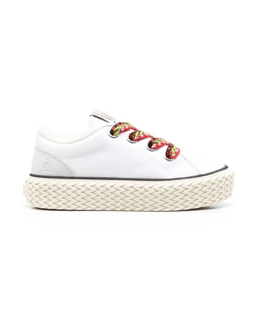 Lanvin White Cotton Low Top Sneakers