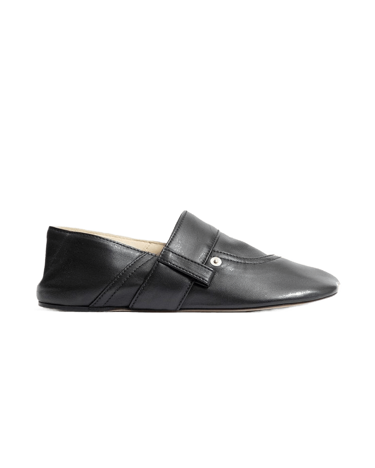 Loewe Black Calfskin Slippers Glam Steals