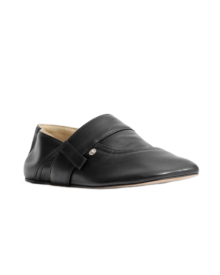 Loewe Black Calfskin Slippers Glam Steals