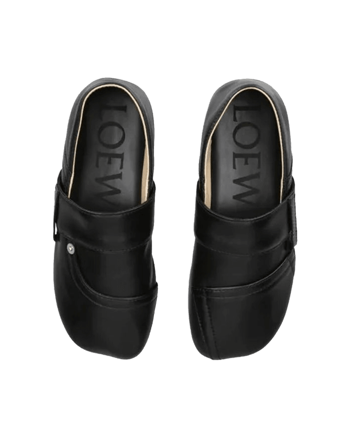 Loewe Black Calfskin Slippers Glam Steals