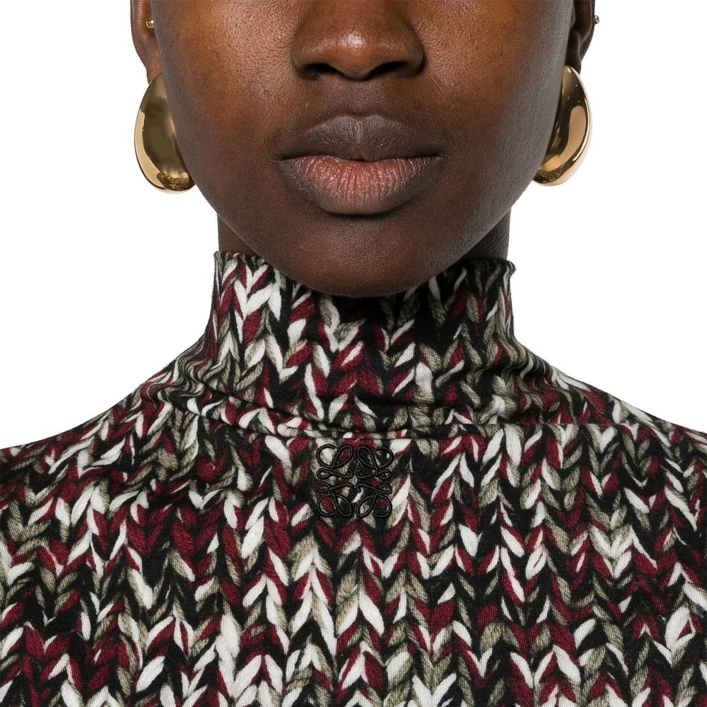 Loewe Knit Print Long Dress Glam Steals