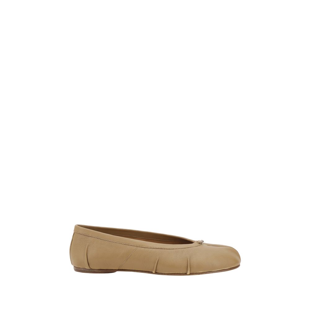 Maison Margiela Beige Lamb Ovis Aries Ballet Flats