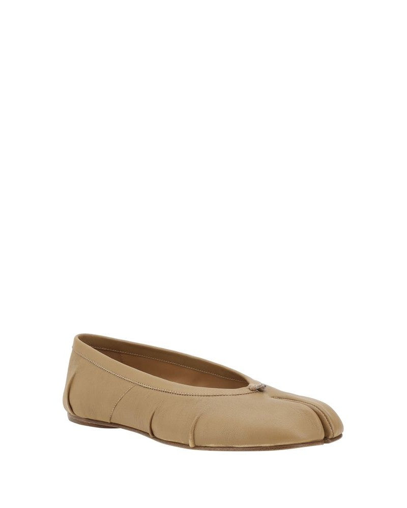 Maison Margiela Beige Lamb Ovis Aries Ballet Flats