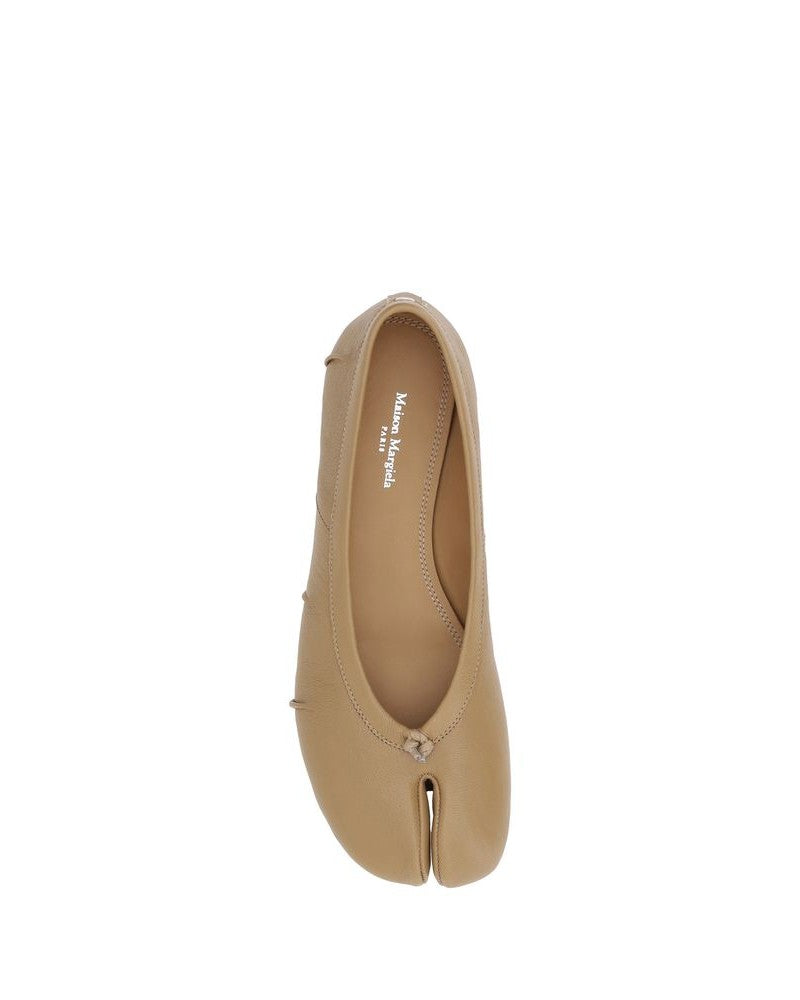 Maison Margiela Beige Lamb Ovis Aries Ballet Flats