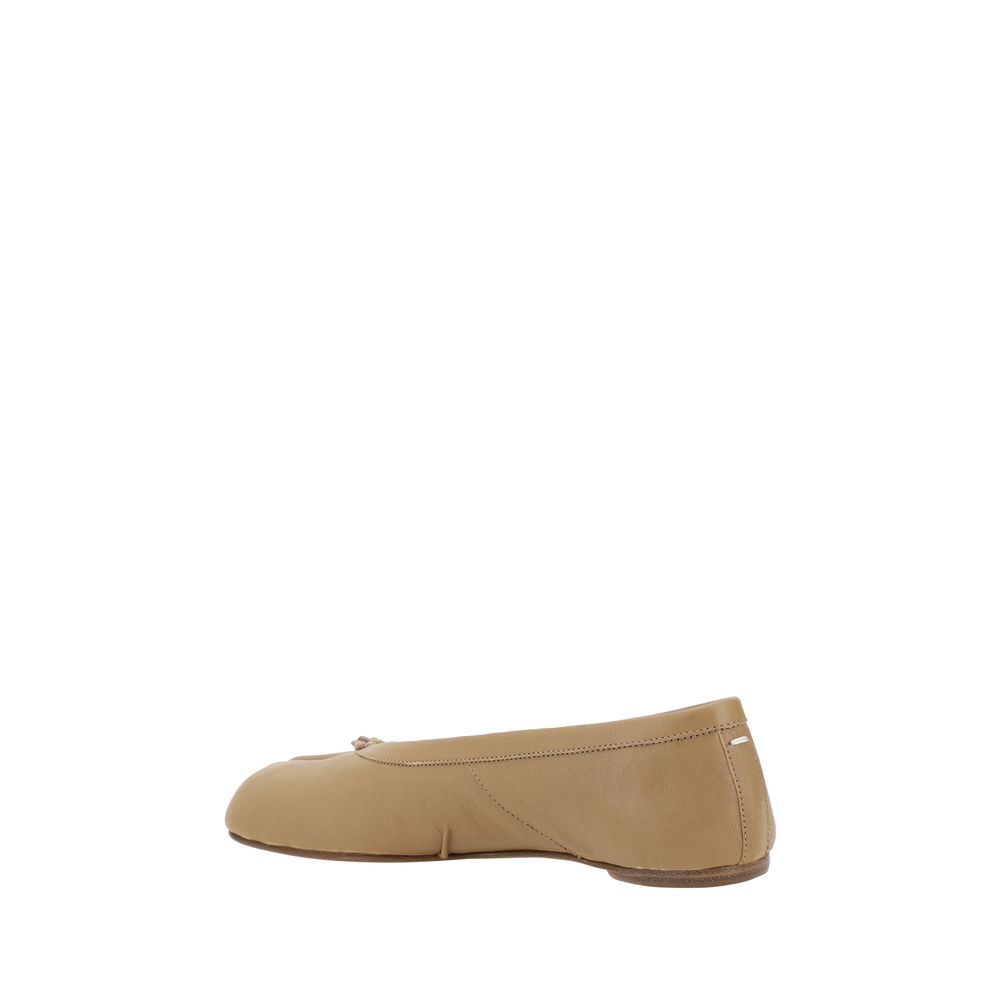 Maison Margiela Beige Lamb Ovis Aries Ballet Flats