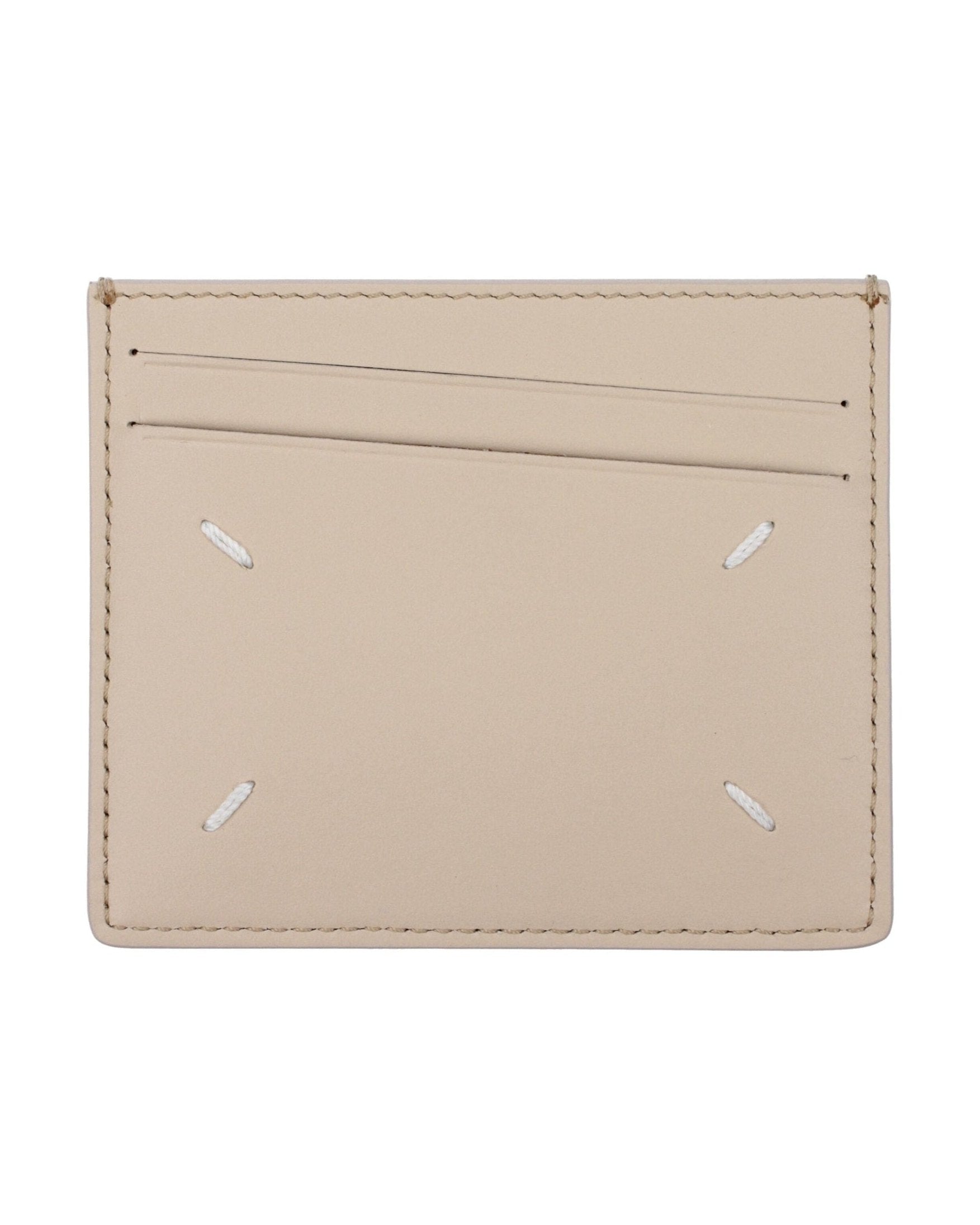 Maison Margiela Beige Leather Cardholder Glam Steals