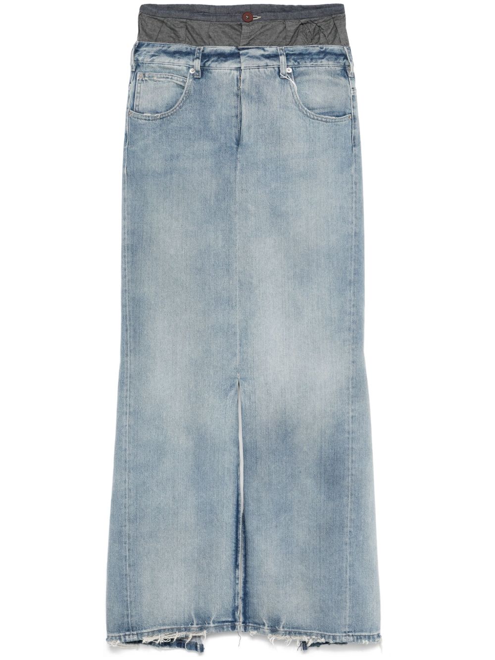 Maison Margiela Denim Maxi Cotton Skirt Glam Steals