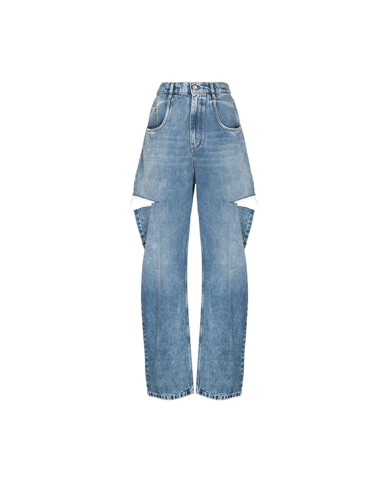 Maison Margiela Distressed Straight Leg Jeans Glam Steals