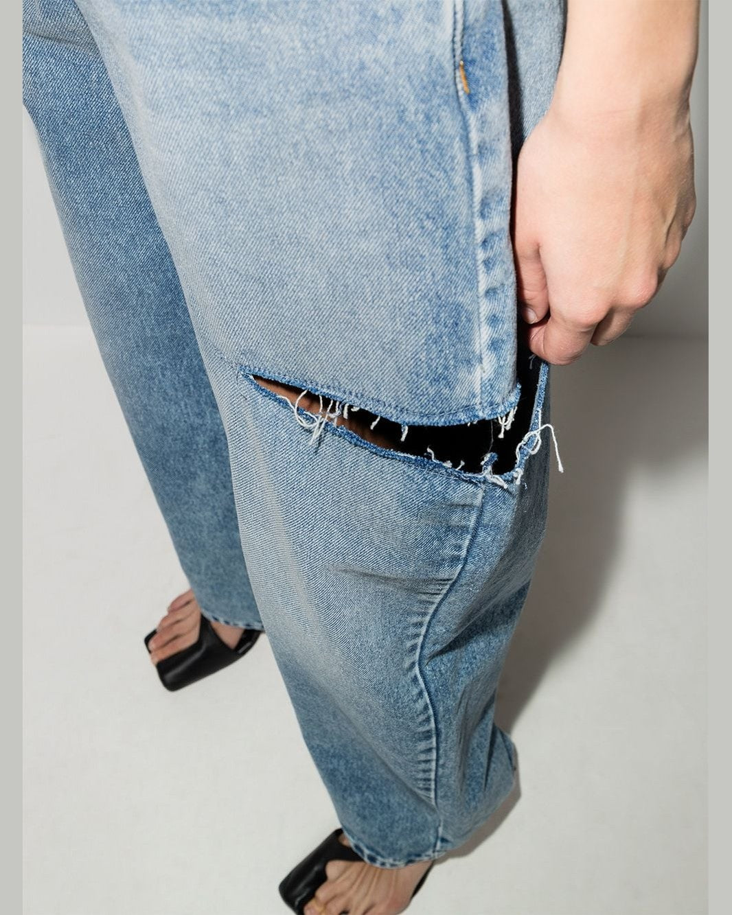 Maison Margiela Distressed Straight Leg Jeans Glam Steals