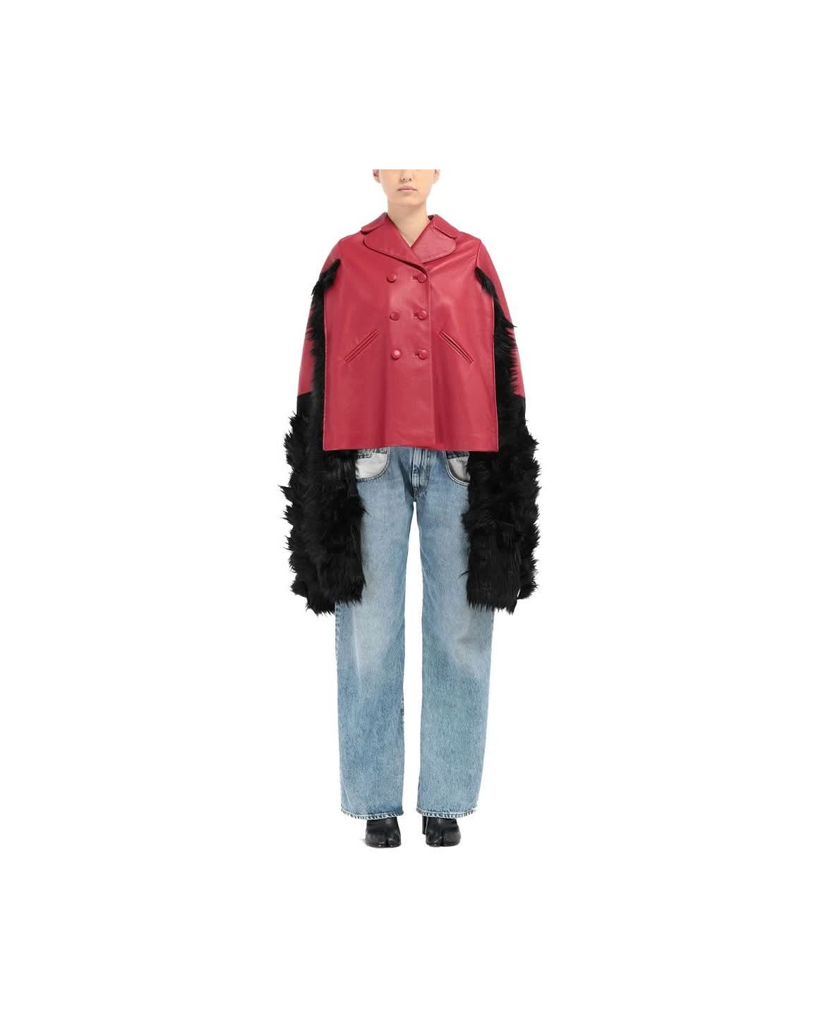 Maison Margiela Leather Cloacks Coats & Jackets