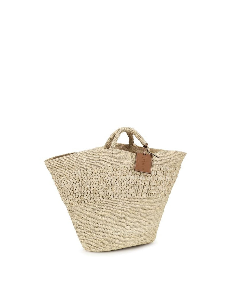 Manebi Beige Raffia Handbag Glam Steals
