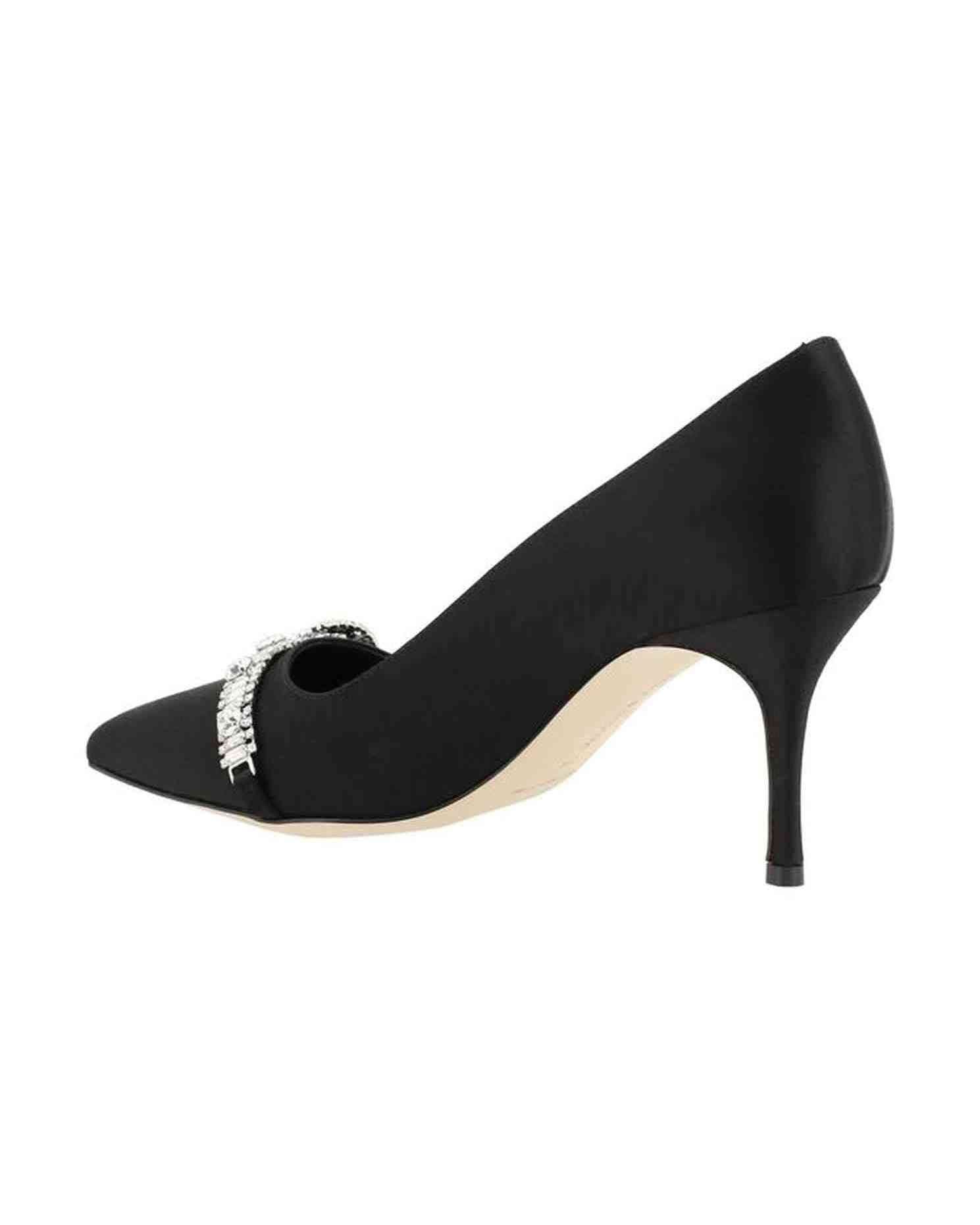 Manolo Blahnik Black Satin Asapump Pumps Heels