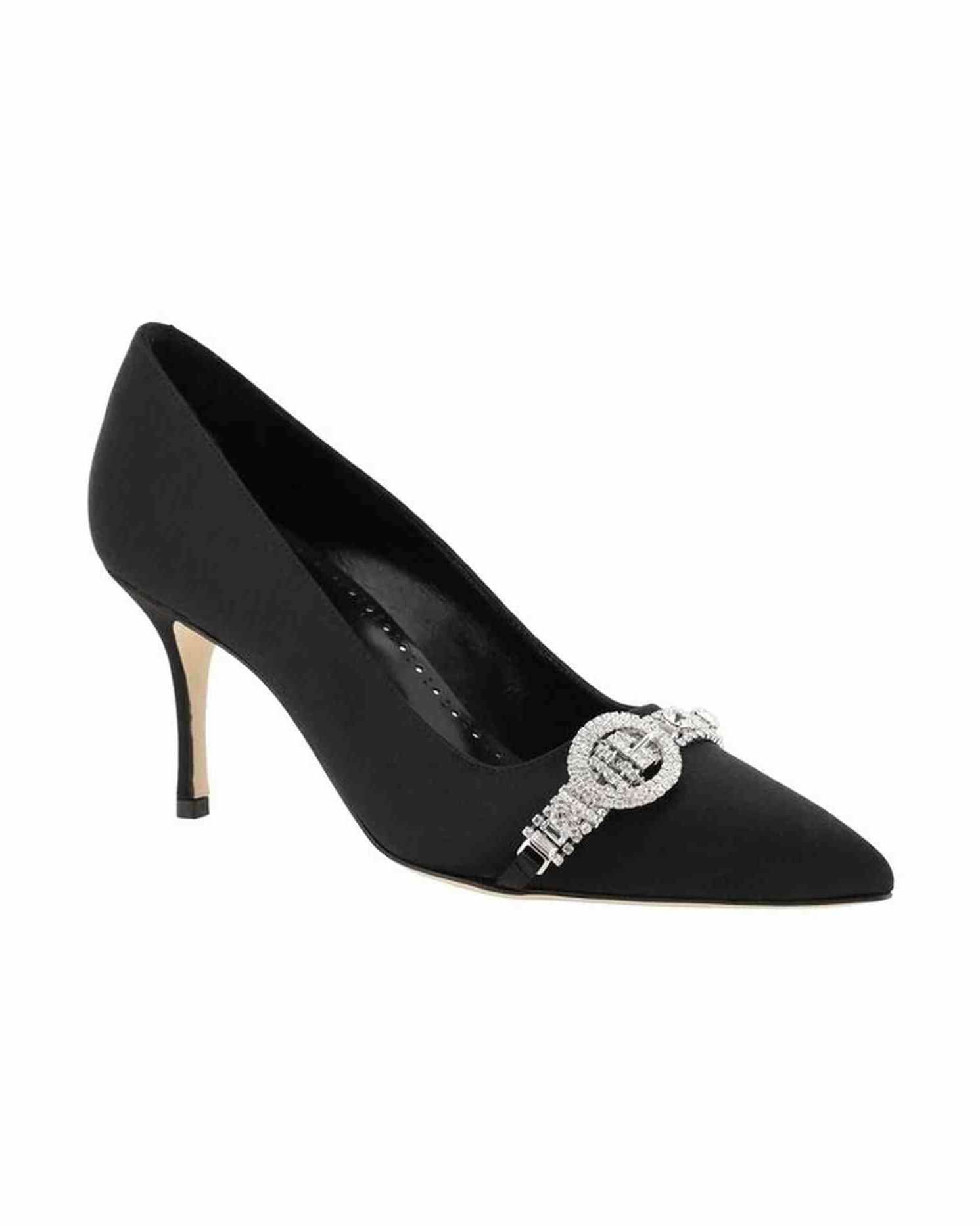 Manolo Blahnik Black Satin Asapump Pumps Heels
