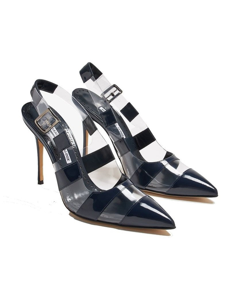 Manolo Blahnik Blue Calfskin High Heel Pumps Glam Steals