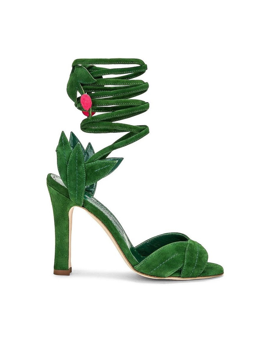 Manolo Blahnik Calfskin Strap Sandals Glam Steals