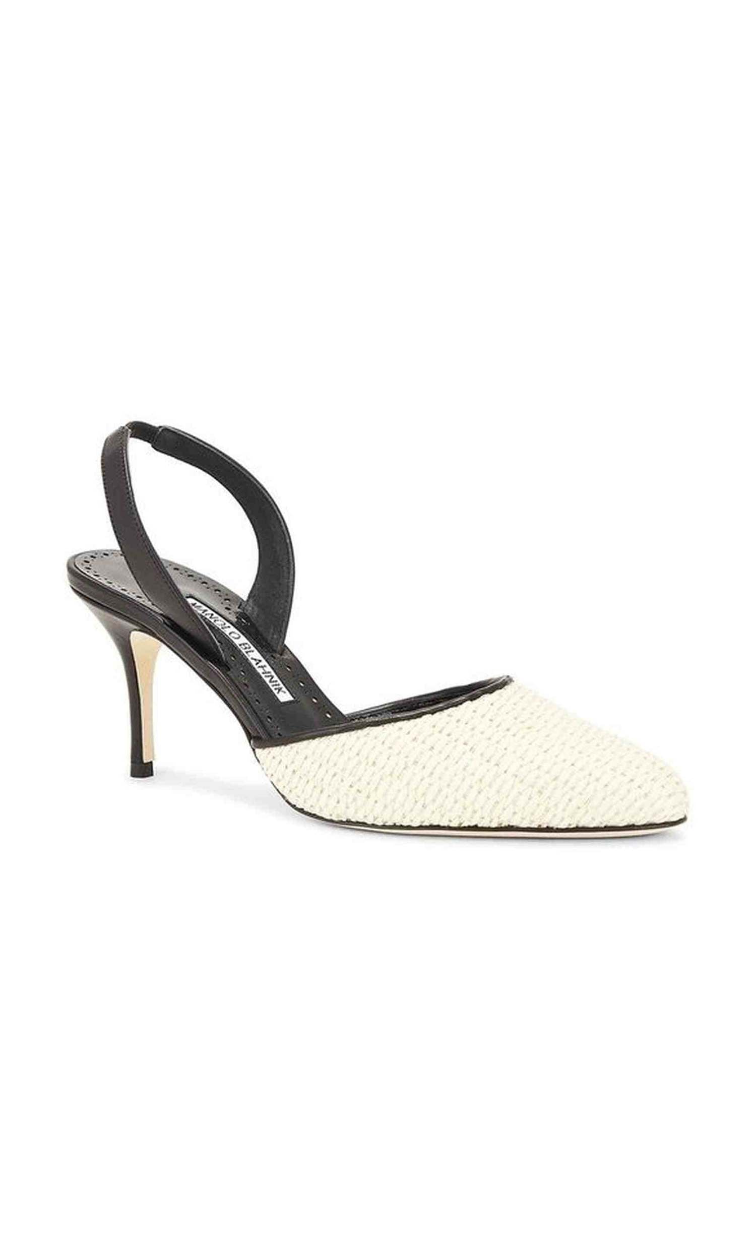 Manolo Blahnik Casam 70 Raffia Pumps Glam Steals
