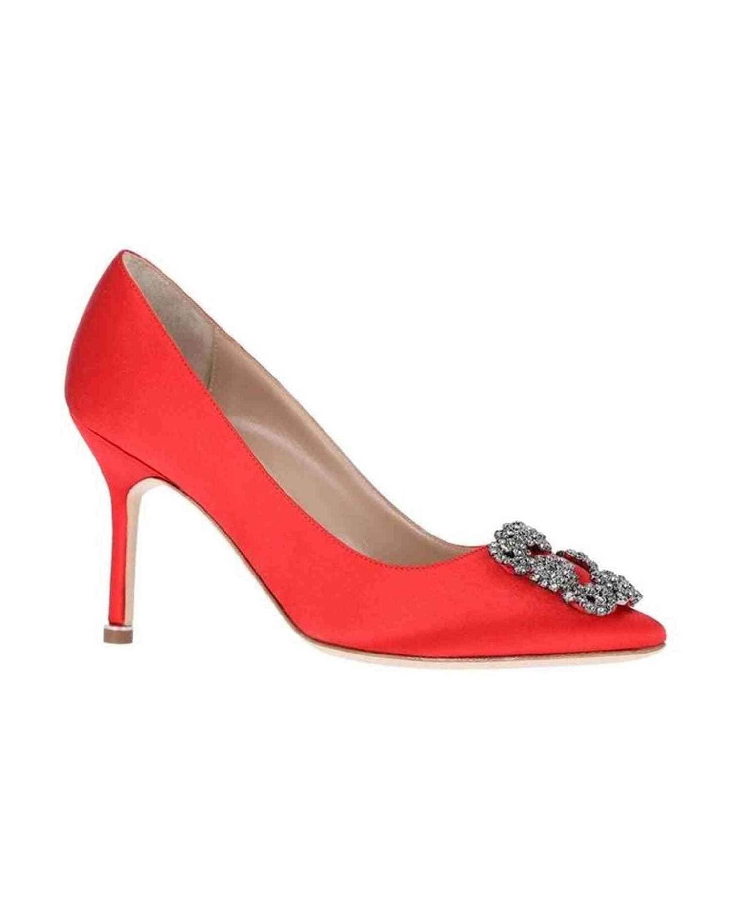 Manolo Blahnik Satin Hangisi 090 Pumps Glam Steals