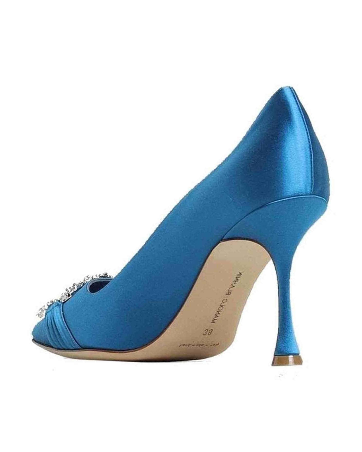 Manolo Blahnik Satin Maida 090 Pumps Glam Steals