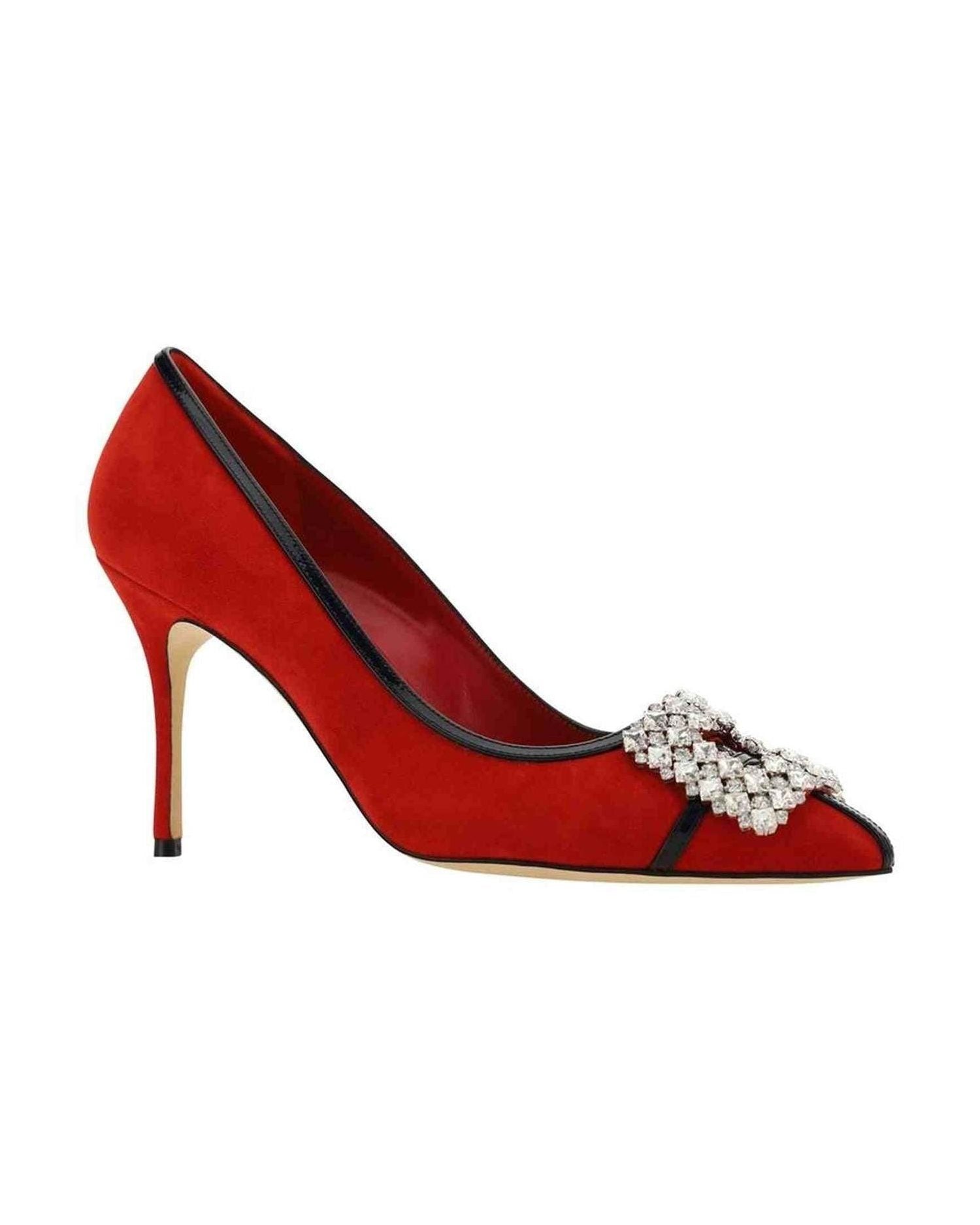 Manolo Blahnik Suede Tuberian 90 Pumps Glam Steals