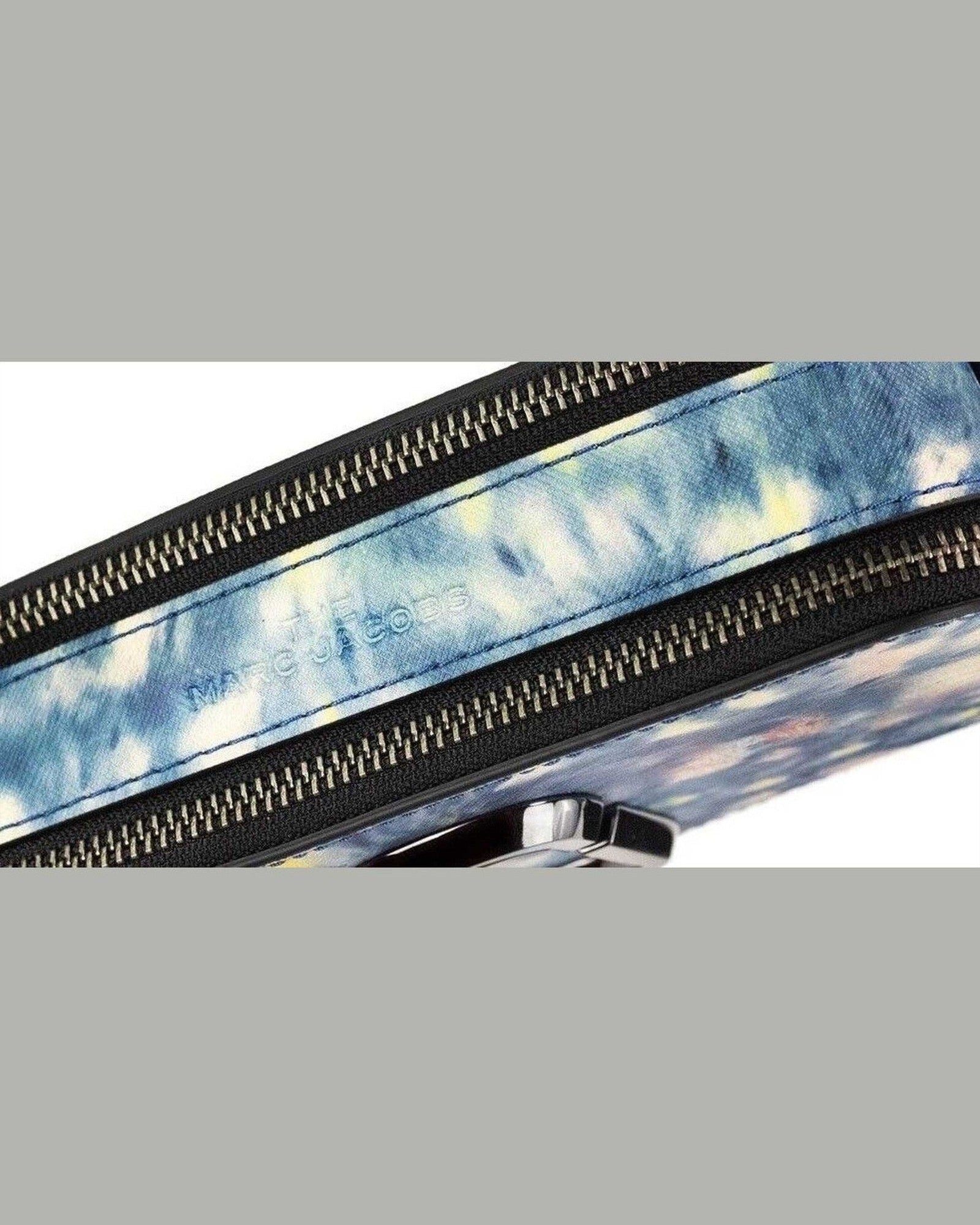 Marc Jacobs The Snapshot Bag Watercolor Printed Leather Shoulder Bag Blue Purse Glam Steals