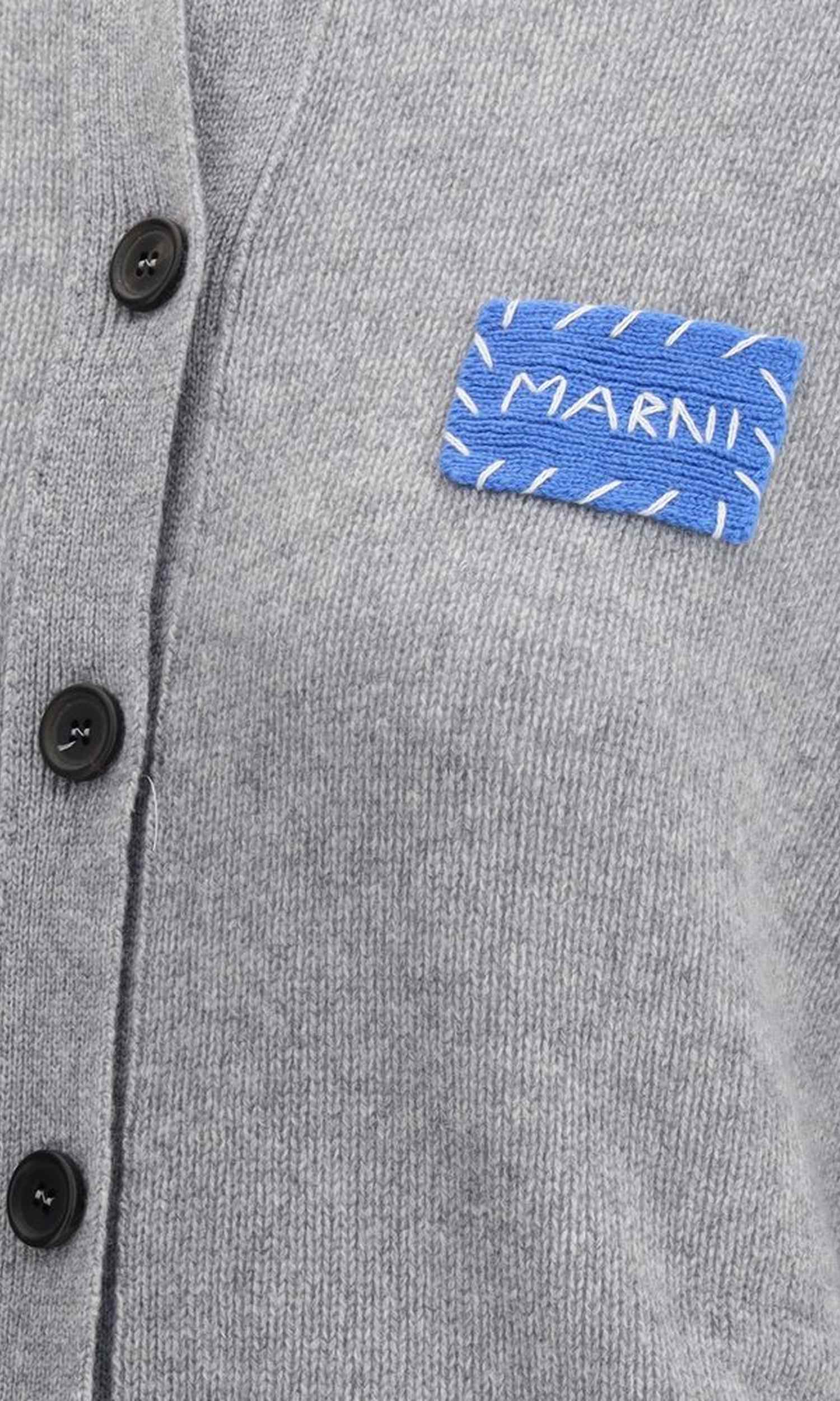 Marni Cashmere Cardigan With Patch Glam Steals