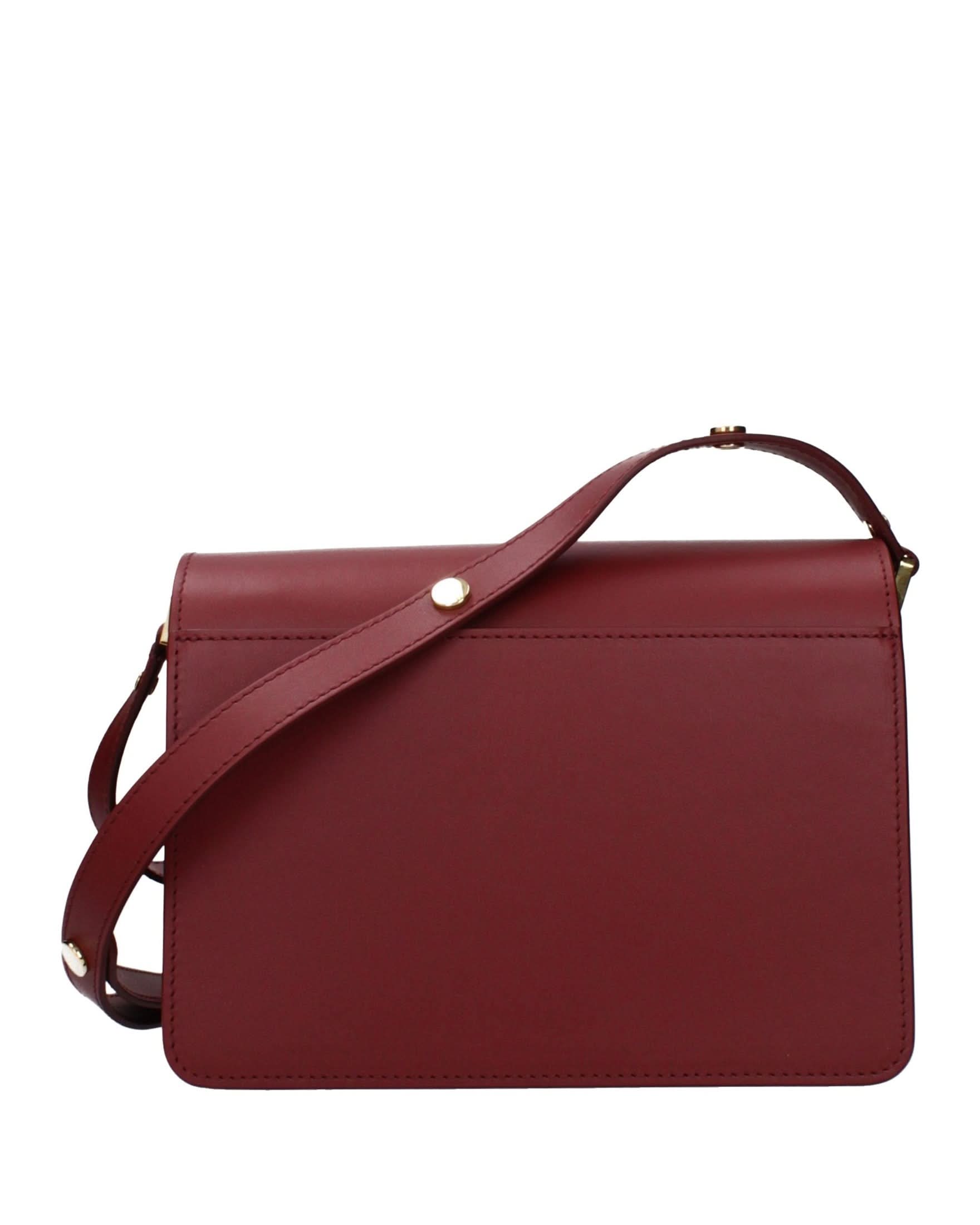 Marni Red Leather Shoulder Bag