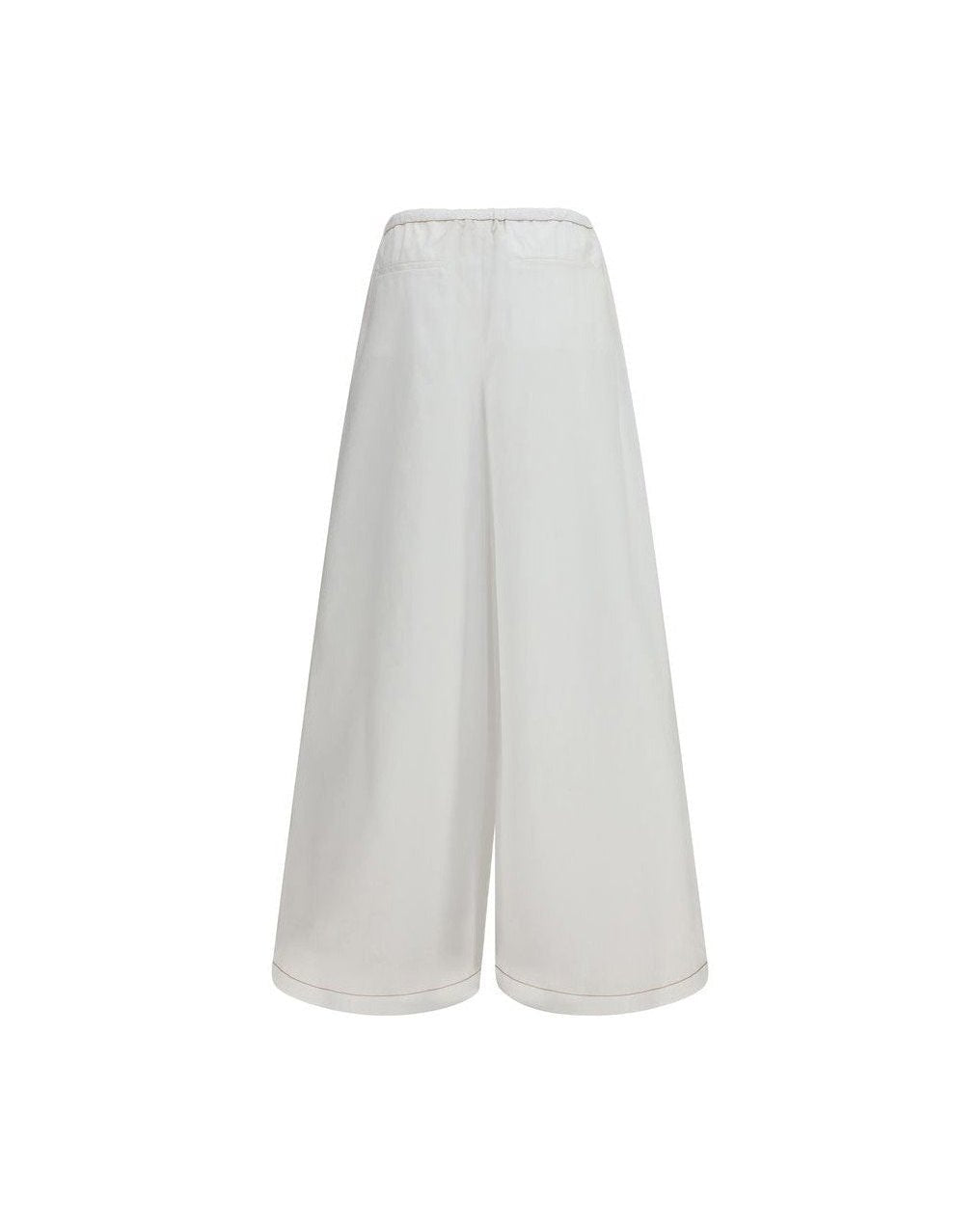 Marni White Cotton Casual Pant Glam Steals