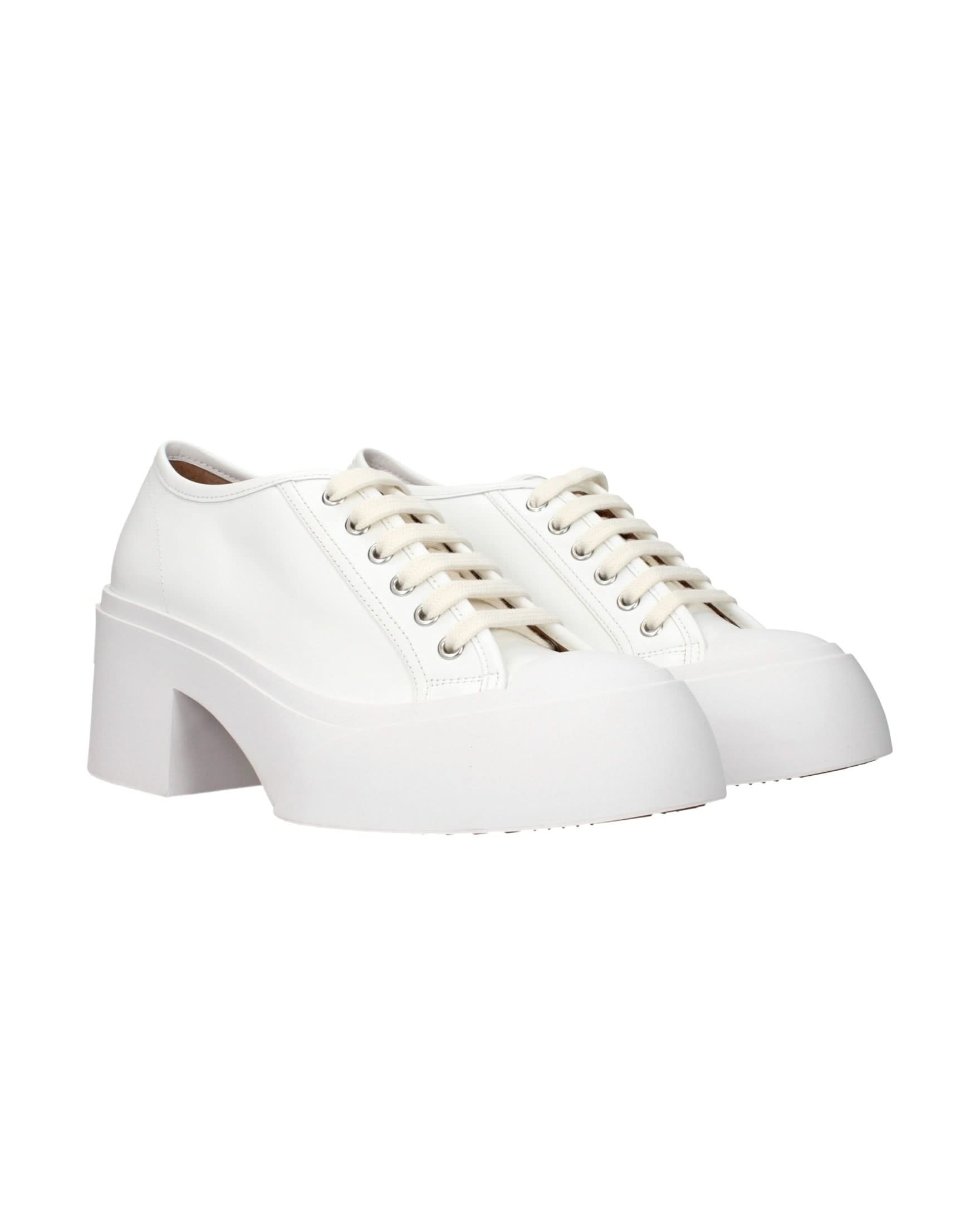 Marnie Leather White Marni Platform Sneakers Sneakers