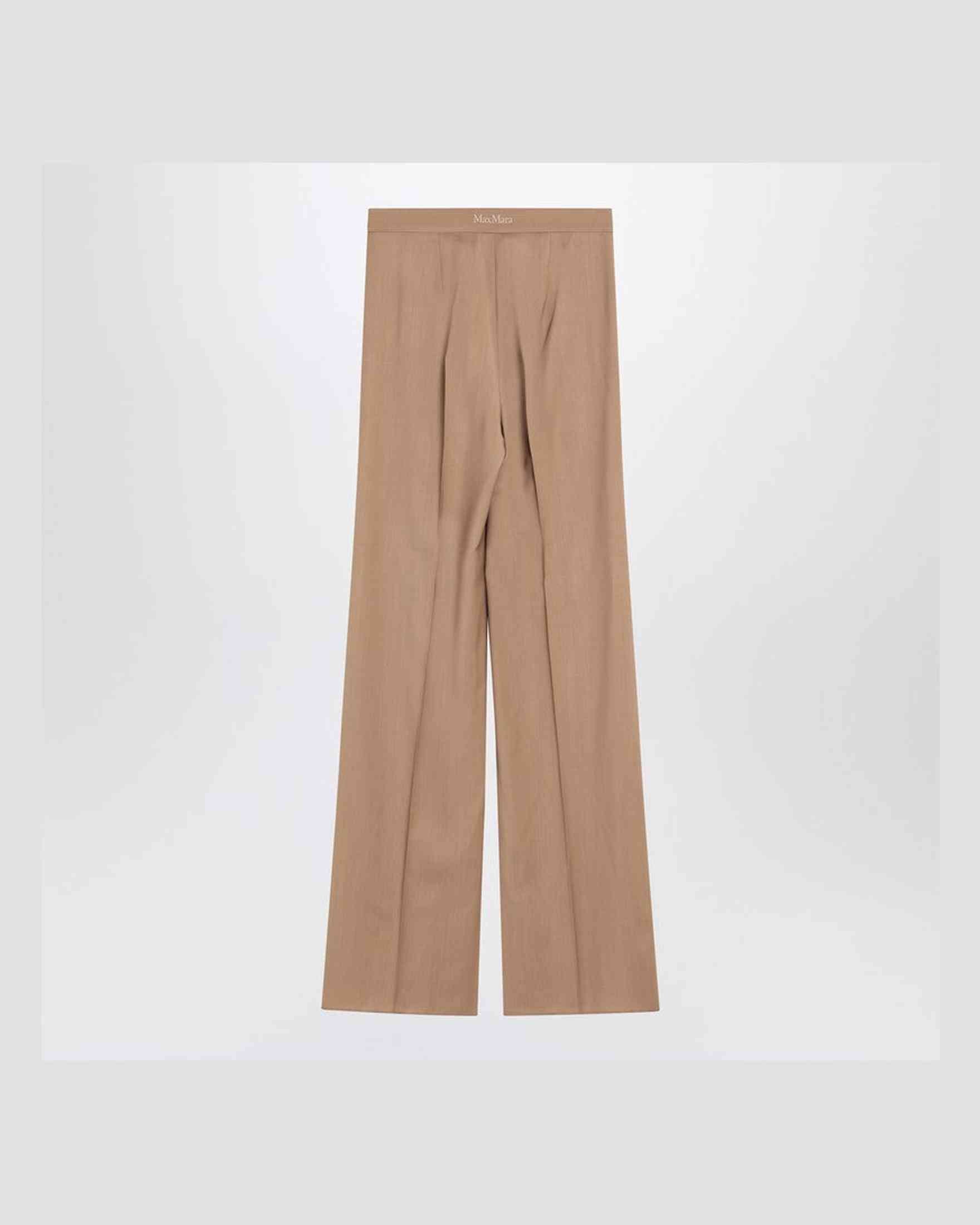 Max Mara Beige Wool Wide Trouser Glam Steals