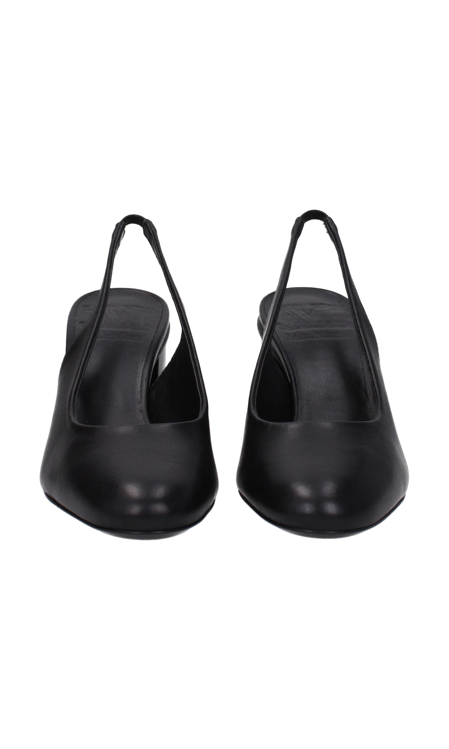 Max Mara Black Leather High Heel Pumps Glam Steals