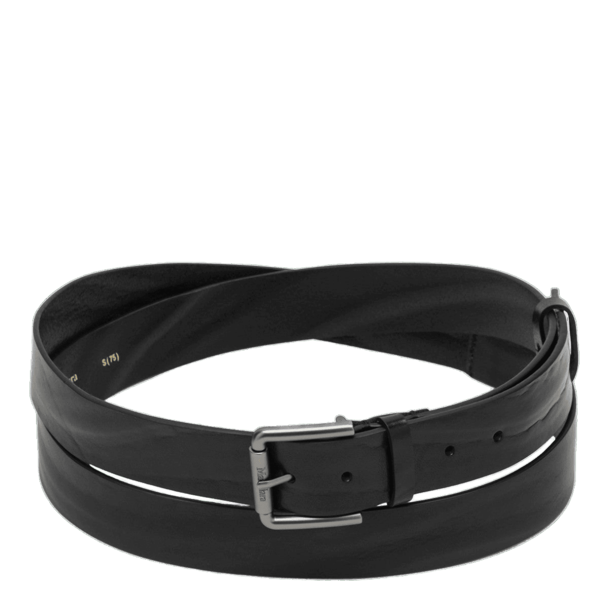 Max Mara Black Leather Long Belt Glam Steals