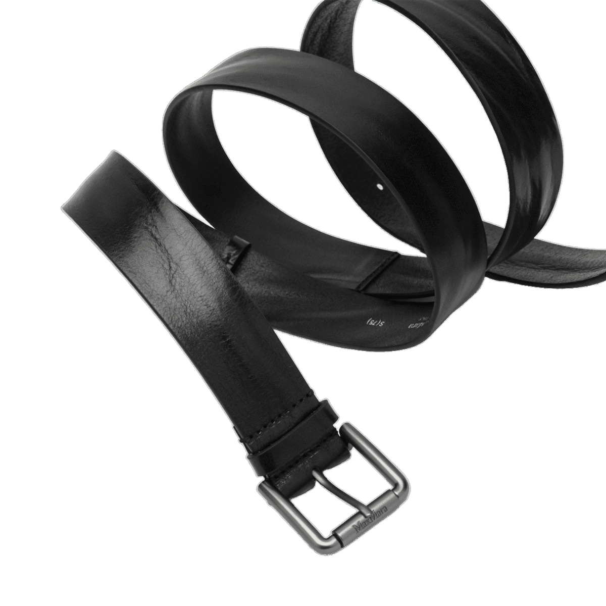 Max Mara Black Leather Long Belt Glam Steals