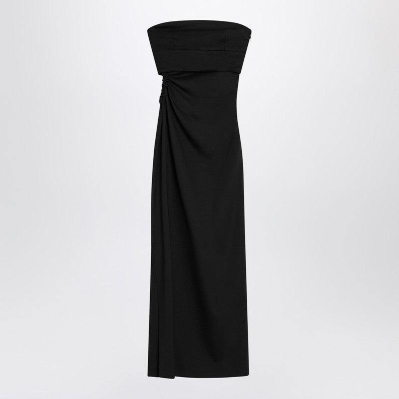Max Mara Black Wool Bustier Dress in Blend Glam Steals