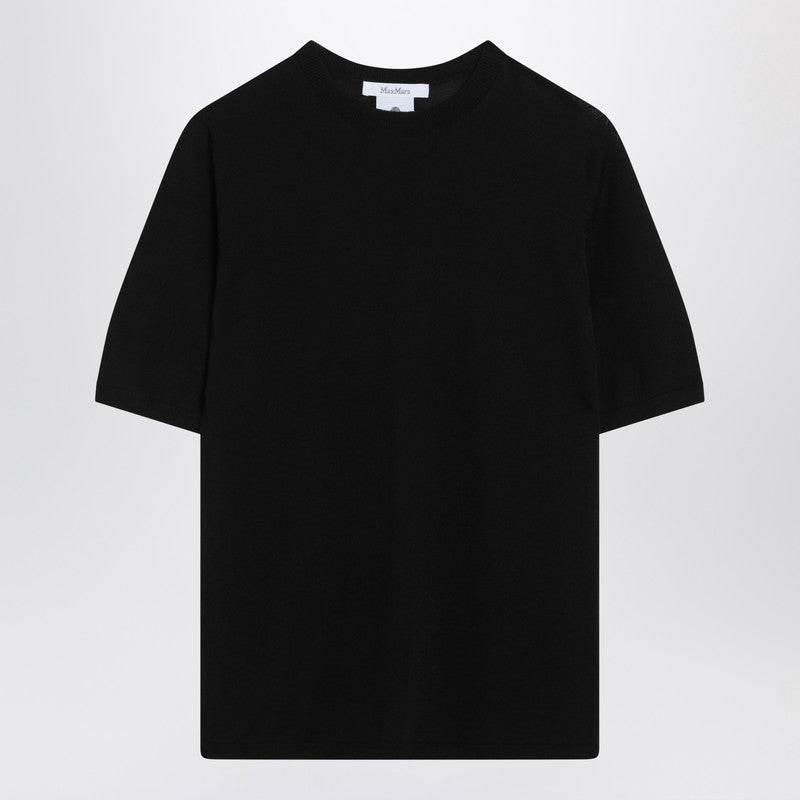 Max Mara Black Wool Crewneck Sweater Glam Steals