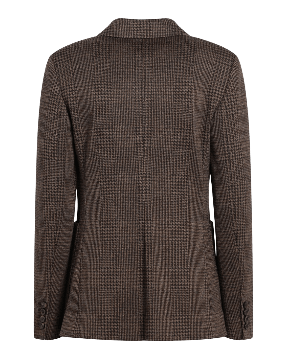 Max Mara Brown Prince Of Wales Double Breasted Jacket Glam Steals