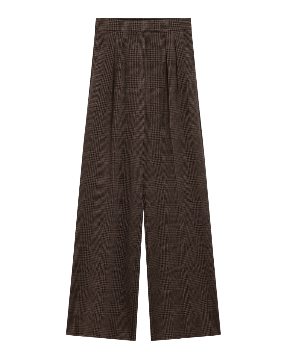 Max Mara Brown Prince Of Wales Trouser Glam Steals