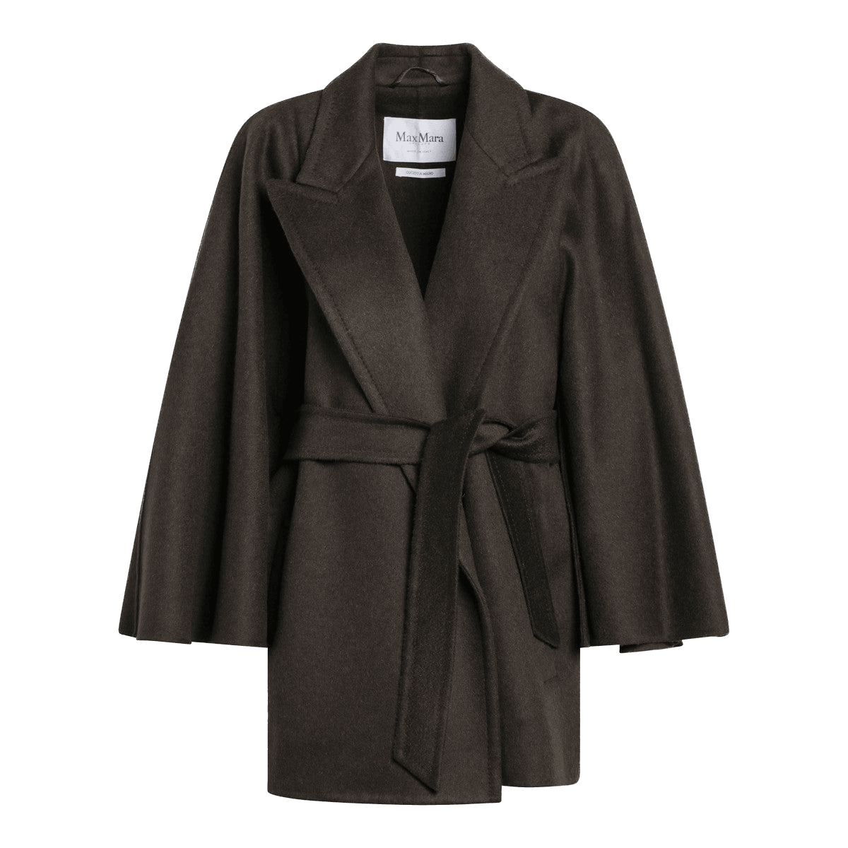 Max Mara Green Moss Short Wrap Coat Glam Steals
