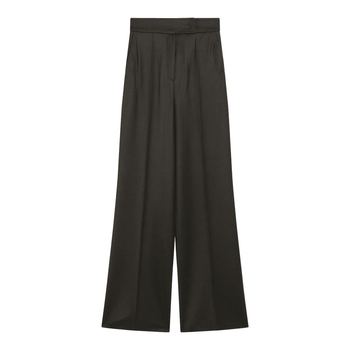 Max Mara Green Wool Moss Wide Leg Trouser Glam Steals