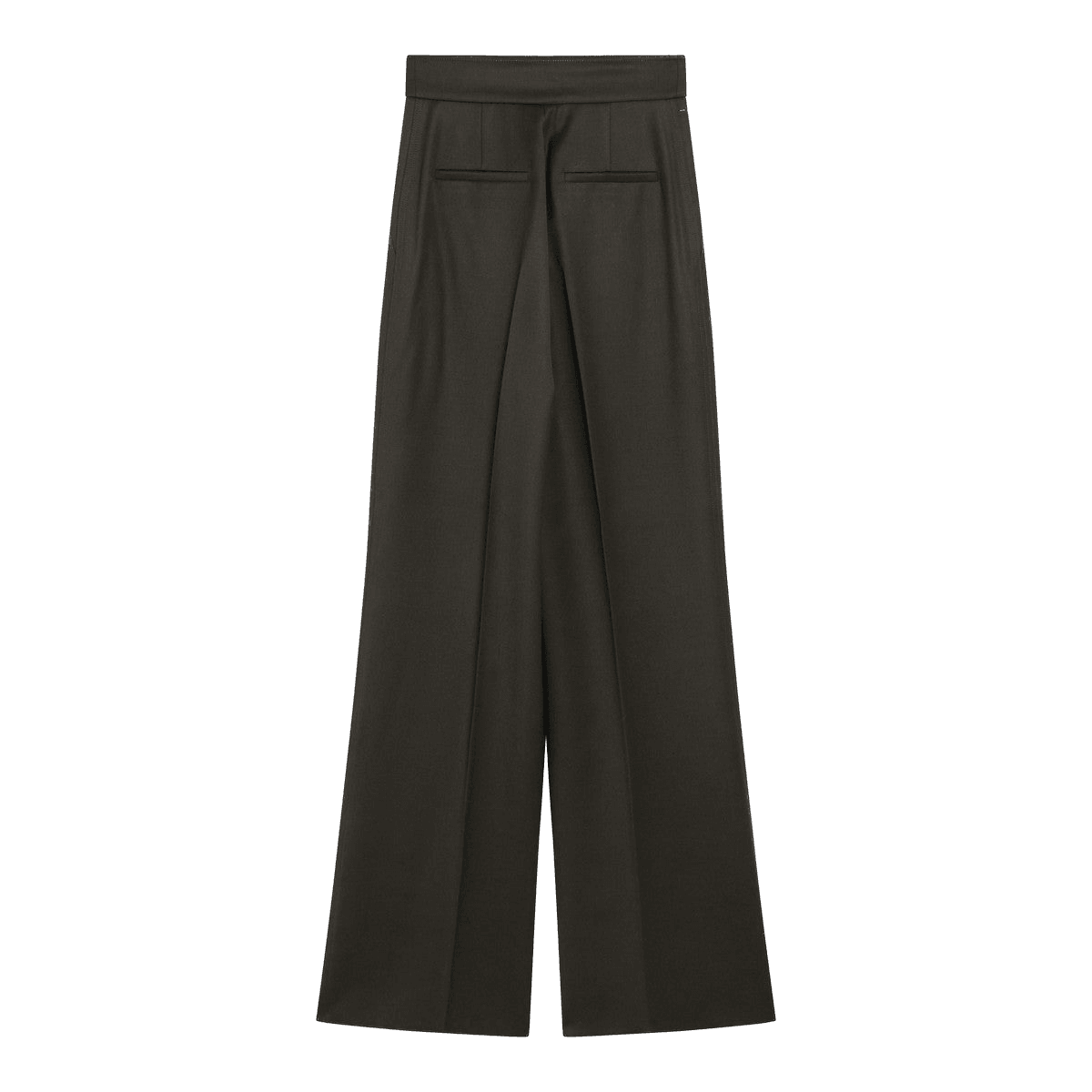 Max Mara Green Wool Moss Wide Leg Trouser Glam Steals