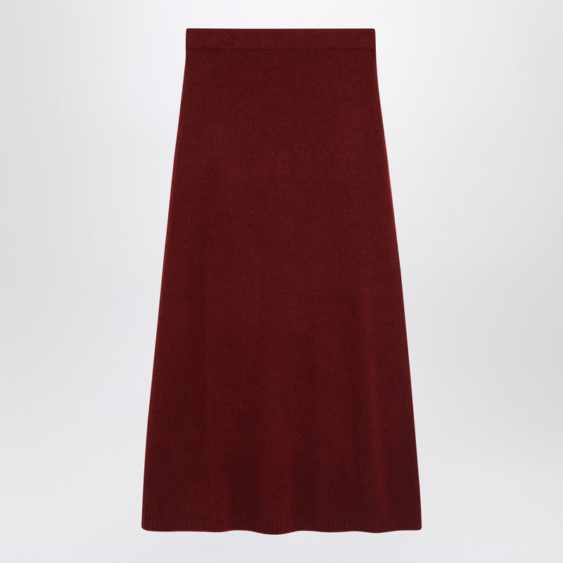 Max Mara Raspberry Skirt in Stretch Cashmere Knit Glam Steals