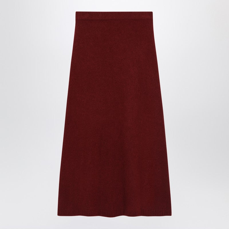 Max Mara Raspberry Skirt in Stretch Cashmere Knit Glam Steals
