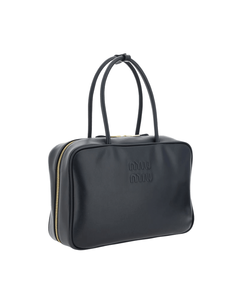 Miu Miu Black Calf Leather Bos Taurus Handbag Glam Steals