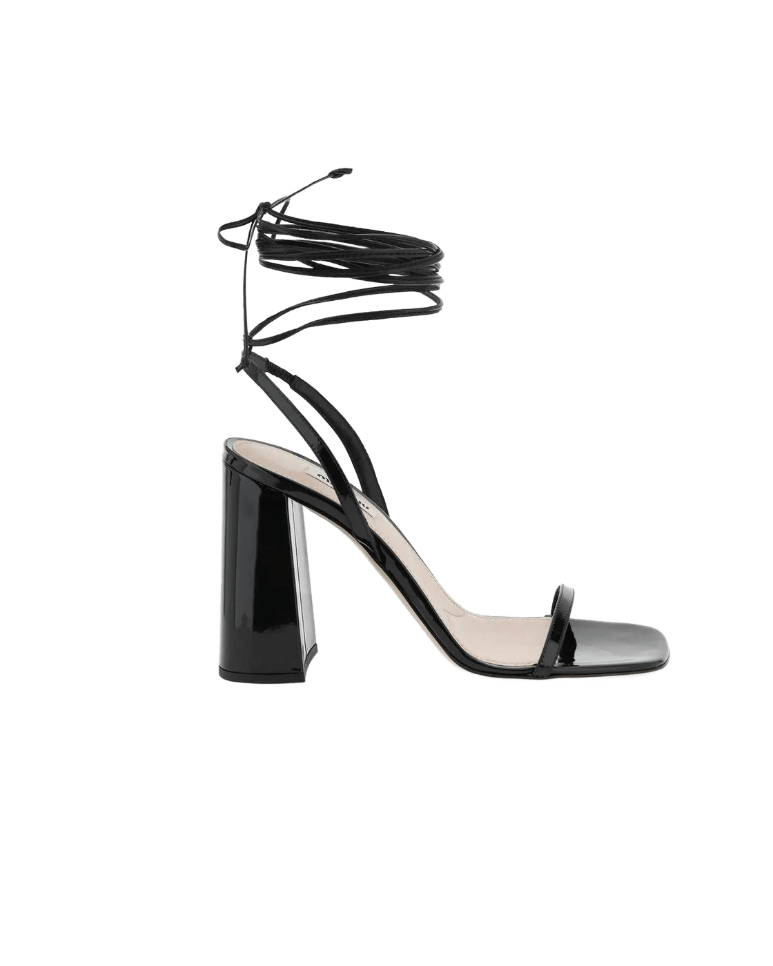 Miu Miu Black Calfskin Lace-Up Sandals Glam Steals