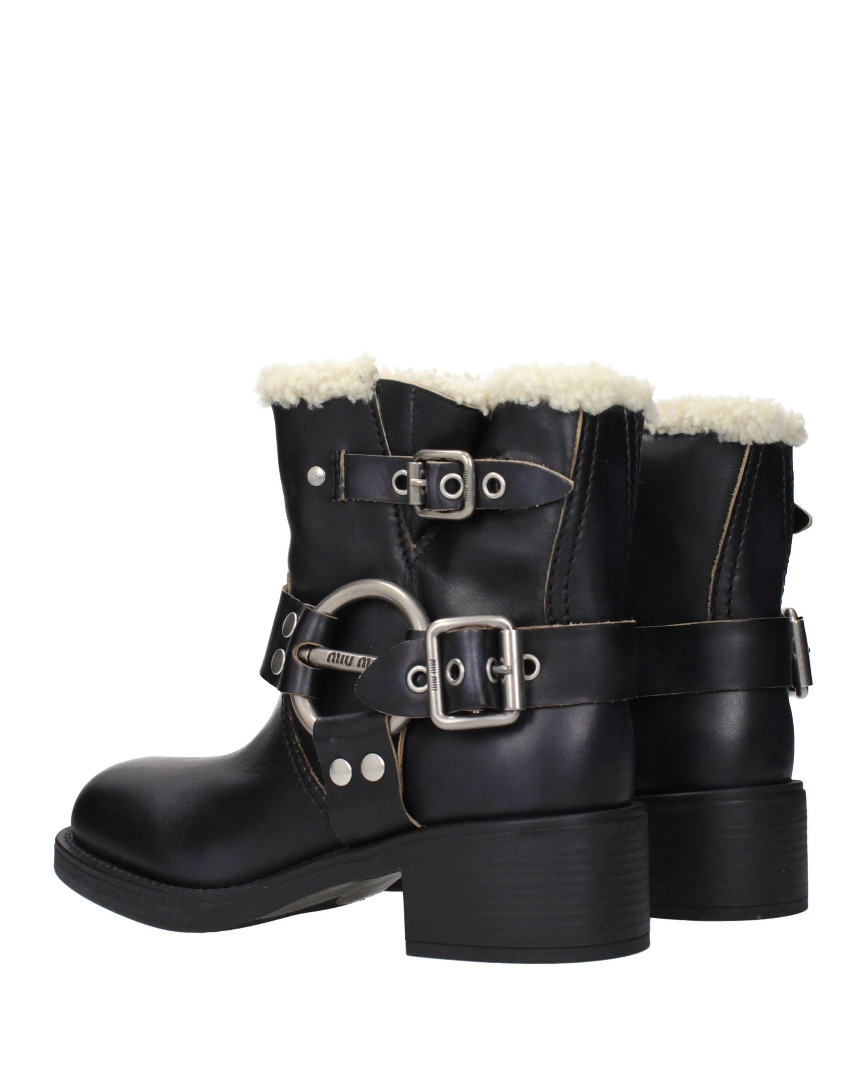 Miu Miu Black Leather Ankle Boots Glam Steals