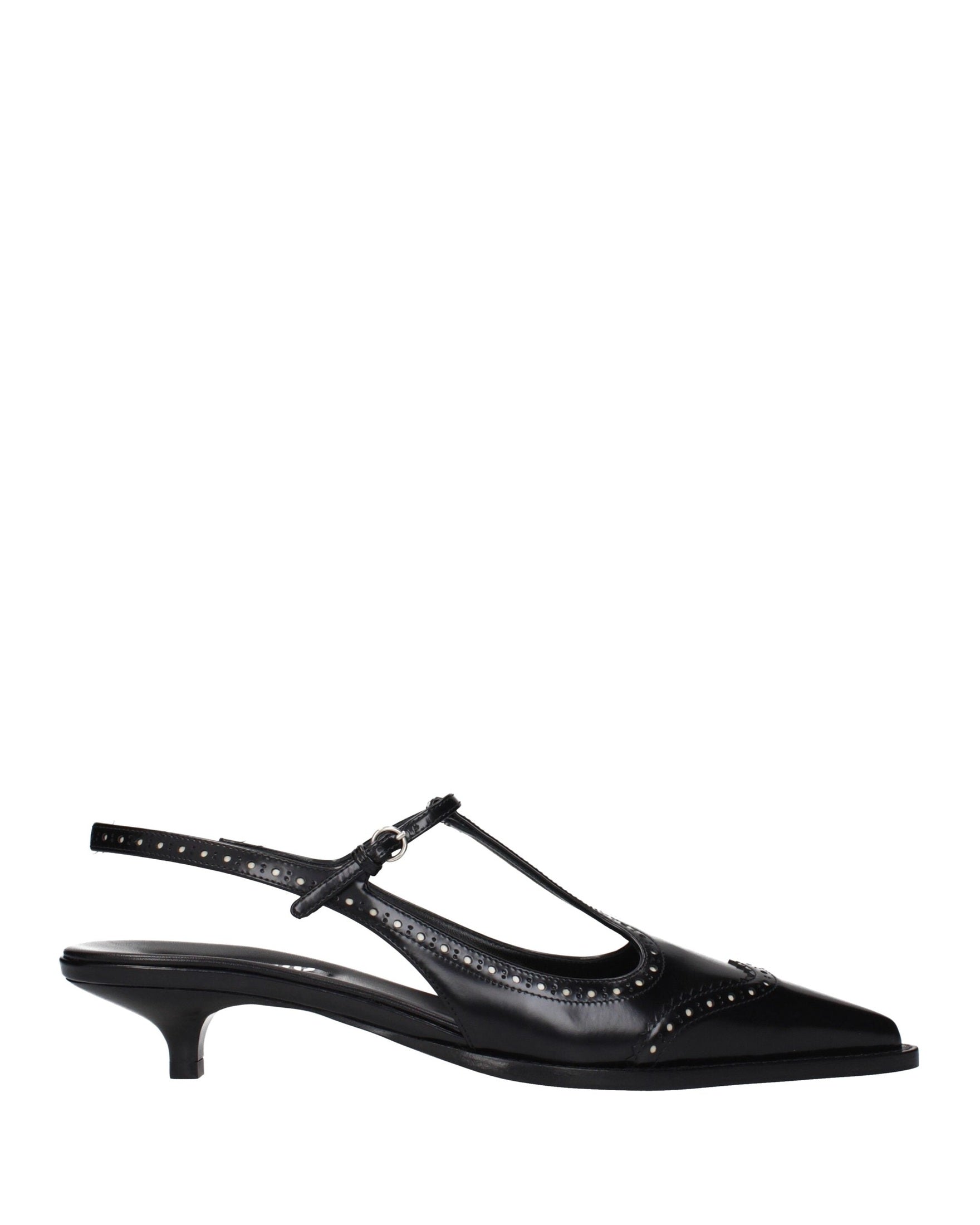 Miu Miu Black Leather Mid Heel Pumps Glam Steals