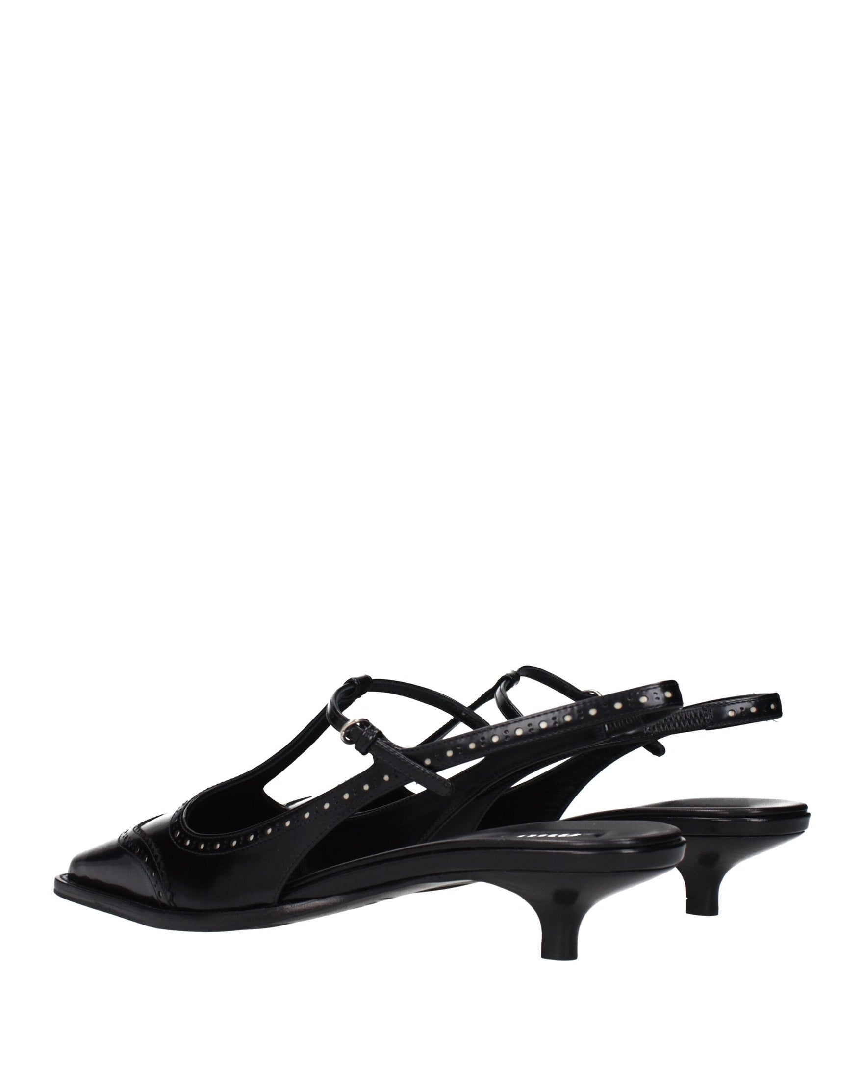 Miu Miu Black Leather Mid Heel Pumps Glam Steals