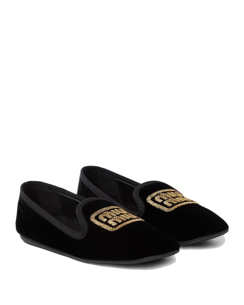 Miu Miu Black Moccassin